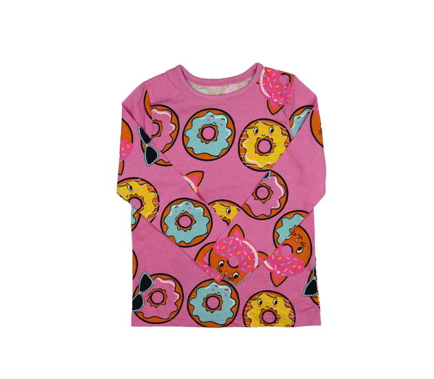 Růžové pyžamové triko s donuty George