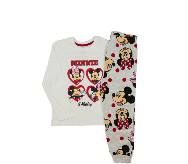 Bílo-šedé pyžamo Minnie Primark 