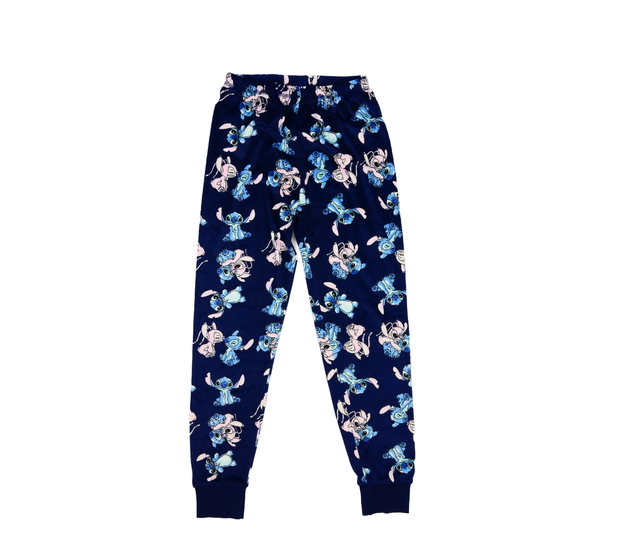 Modré hebké pyžamové kalhoty Stitch George