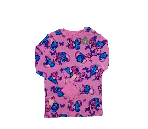 Růžové pyžamové triko Stitch George