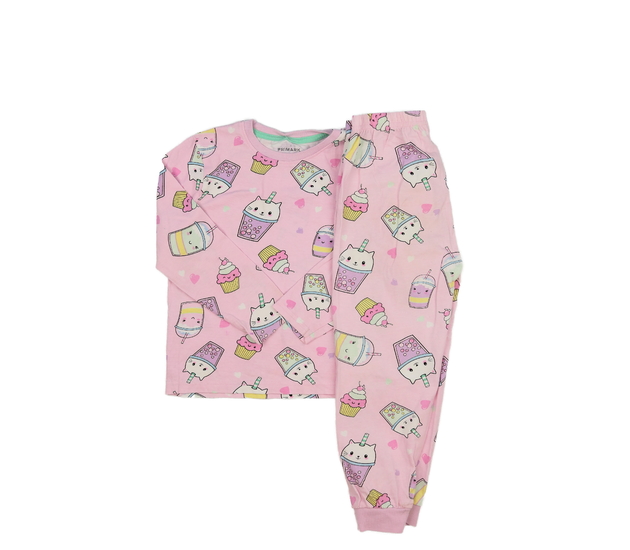 Růžové pyžamo s obrázky Primark 