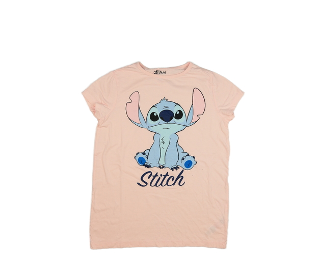 Růžové pyžamové triko Stitch Primark 