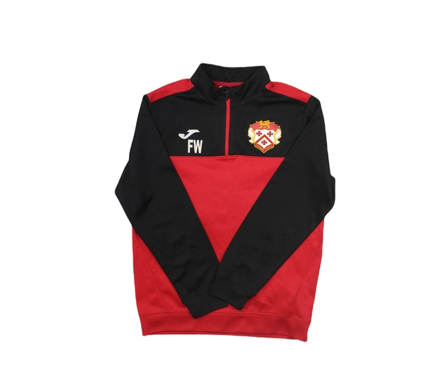 Červenočerná sportovní mikina vel. 170 Joma