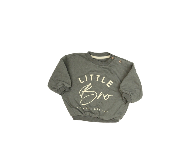 Šedá mikina s krémovým nápisem George