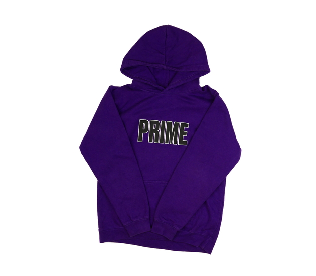 Fialová mikina s nápisem