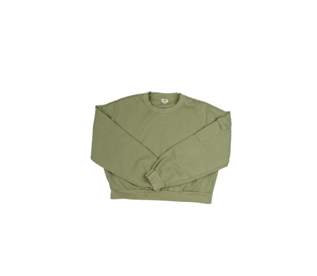 Zelená crop mikina River Island