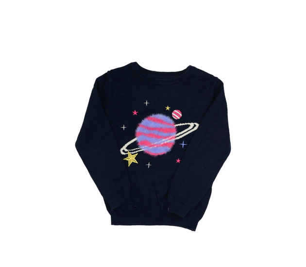 Tmavě modrý svetr s planetou Primark