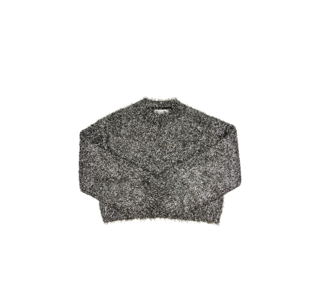 Šedý žinylkový crop svetr Zara