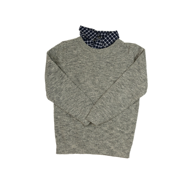 Šedý melírovaný přízový svetr Next