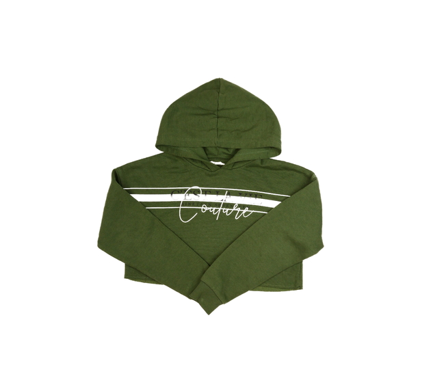 Tmavě zelený crop top 