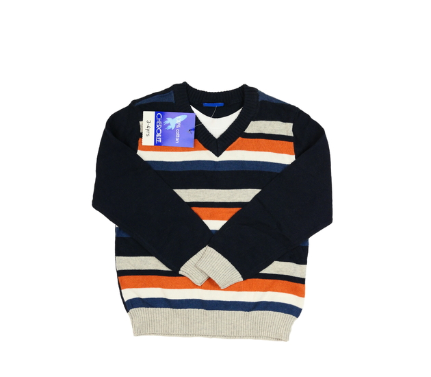 Nový pruhovaný svetr s detailem trička 