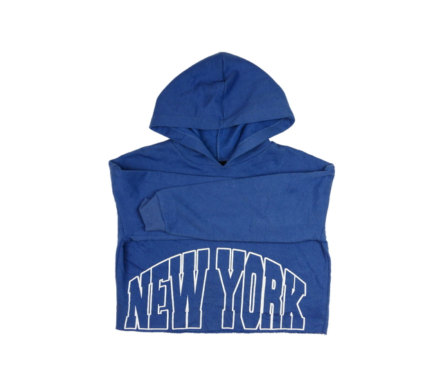 Tmavě modrá crop mikina New Look