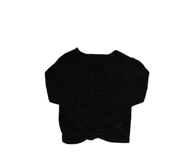 Černý crop svetr s metalickými vlákny Next