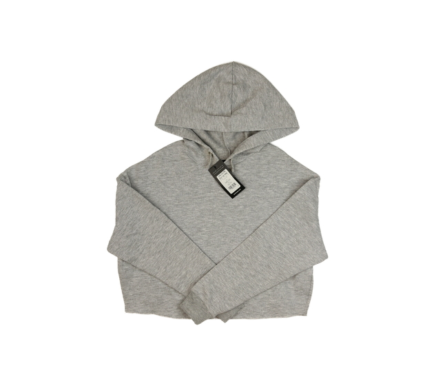 Nová šedá melírovaná crop mikina New Look