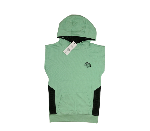 Nová zelená mikinová vesta s kapucí George