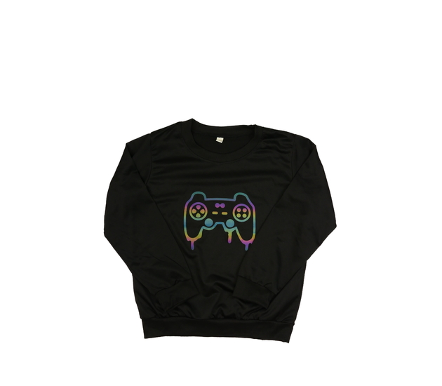 Černá slabá mikina s herním motivem