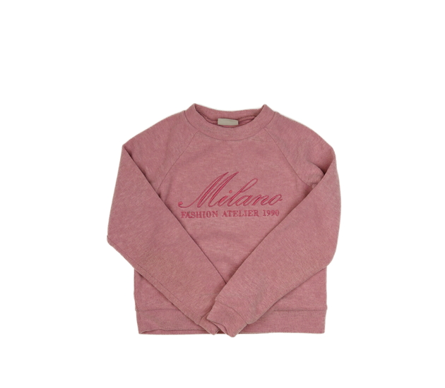 Růžová mikina s nápisem 