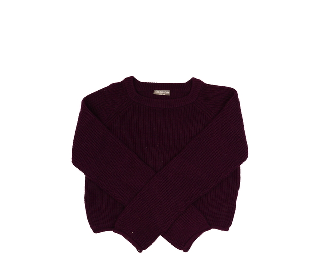 Tmavý bordo crop svetr 