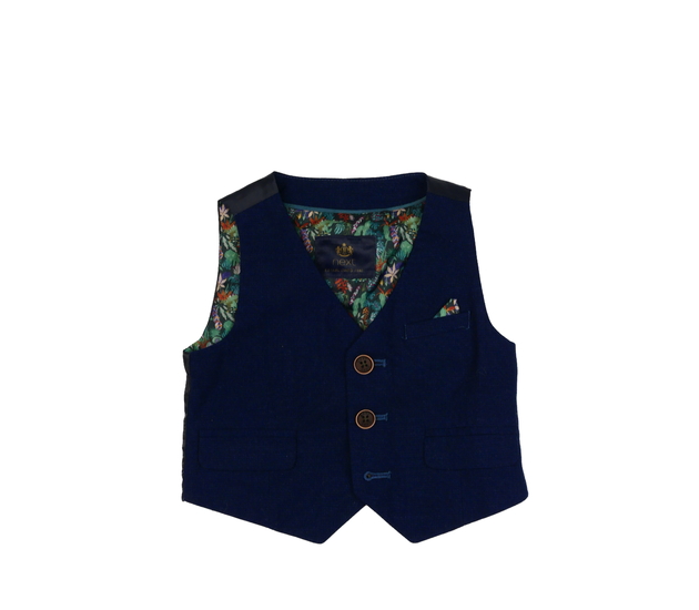 Tmavě modrá společenská vesta Next