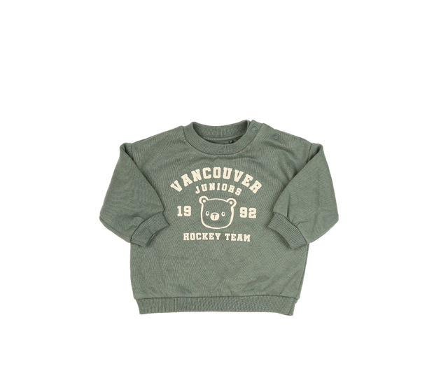 Zelená mikina s medvídkem F&F