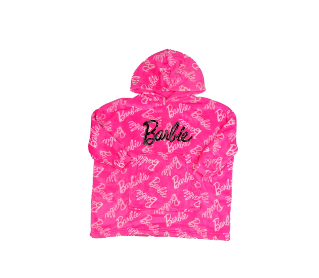 Sytě růžová oversize mikina Barbie 