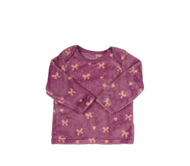 Fialová hebká huňatá mikina s mašlemi Nutmeg