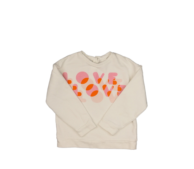 Bílá mikina s nápisem Next