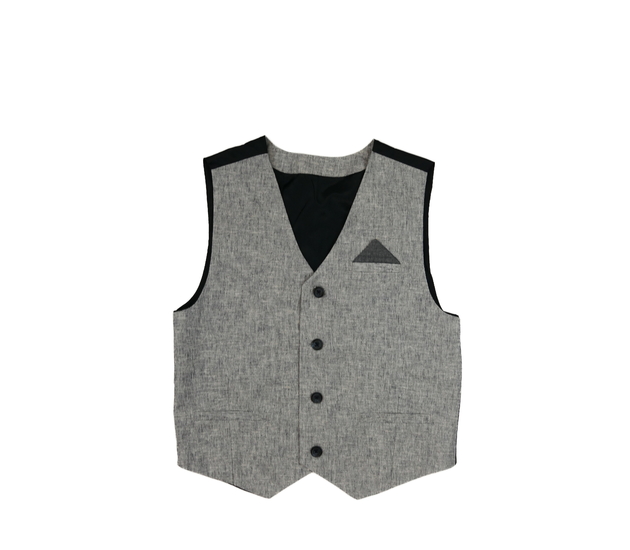 Šedá společenská vesta 