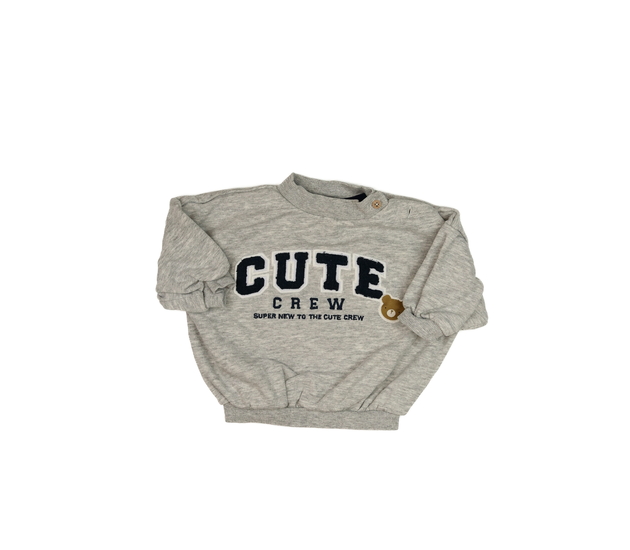 Šedá melírovaná mikina s nápisem George