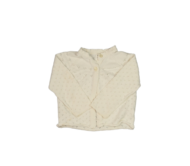 Smetanový madeirový propínací svetr John Lewis 