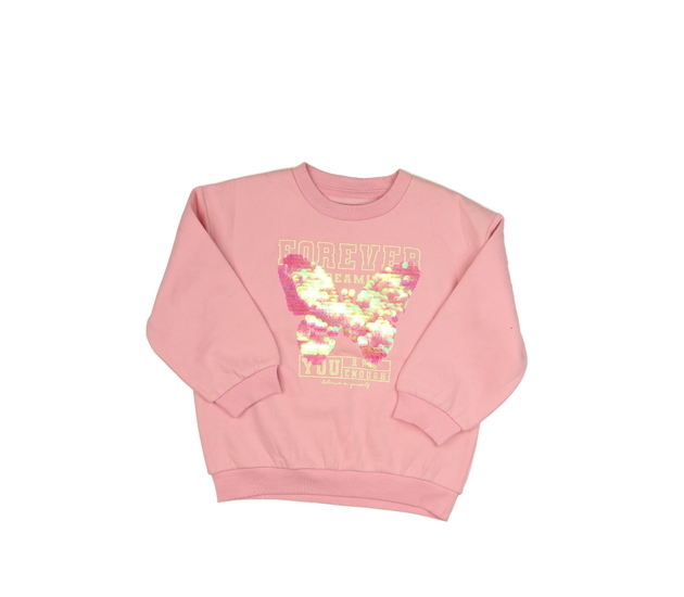 Růžová mikina s motýlkem Nutmeg