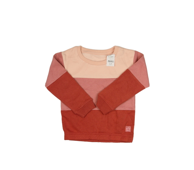 Nová růžová pruhovaná mikina Nutmeg