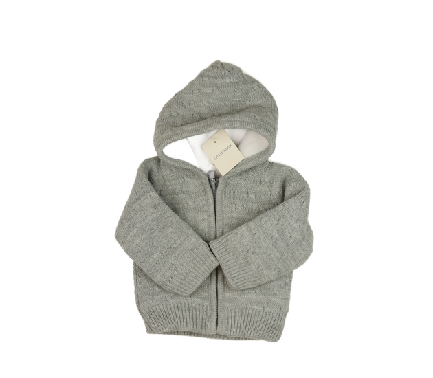 Nový šedý svetr s podšívkou na zip 