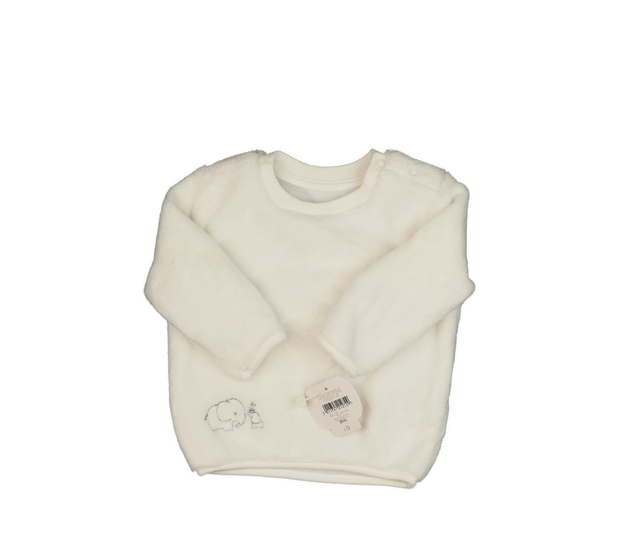 Nová bílá chlupatá mikina Nutmeg