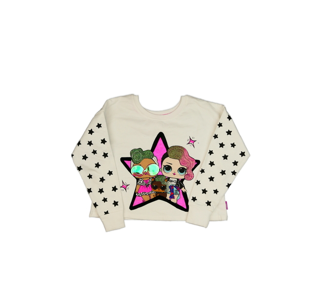 Bílá krátká mikina LOL