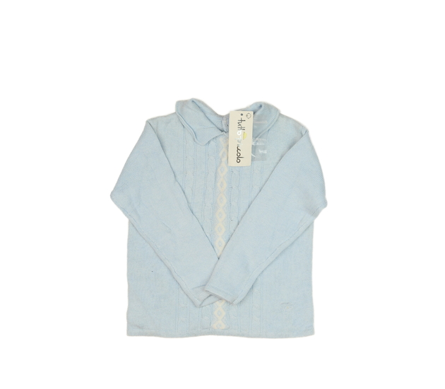 Nový modrý svetr s límečkem 