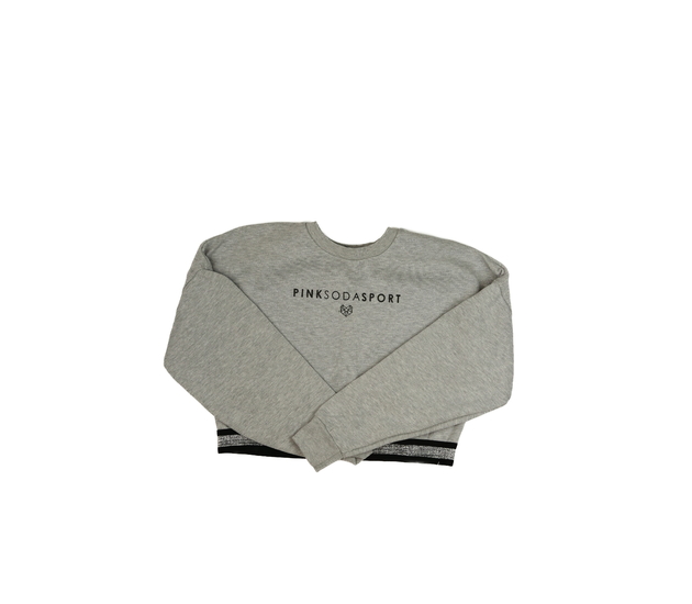 Šedá lesklá crop mikina EUR 36