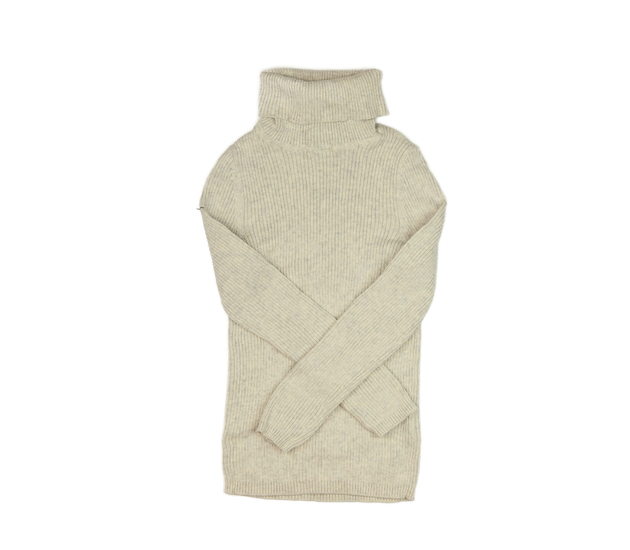 Krémový melírovaný žebrovaný rolák George