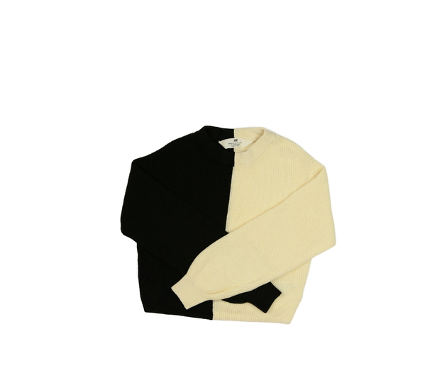 Černo-hnědý kratší svetr H&M