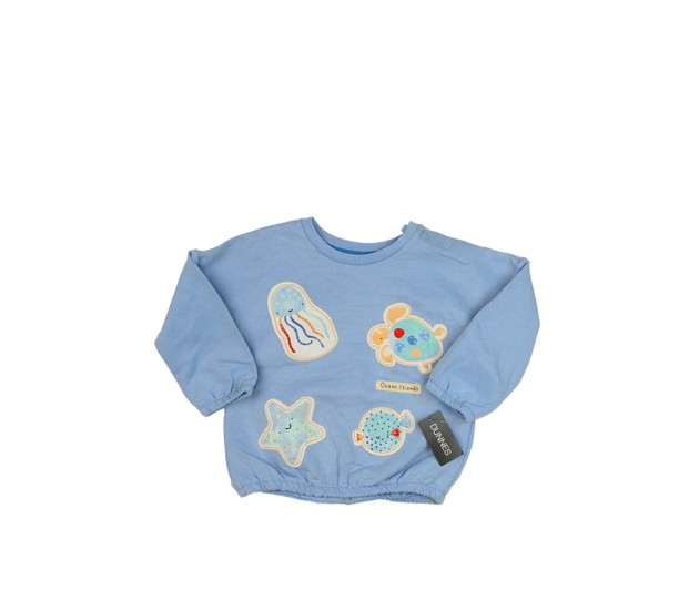 Nová modrá mikina s mořskými tvory 