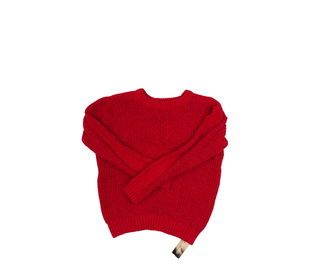 Nový červený přízový svetr 
