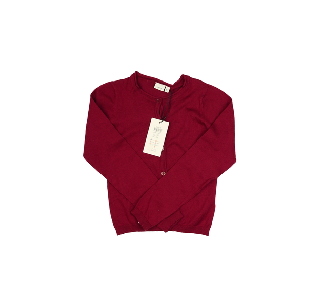 Nový tmavě červený propínací svetr 