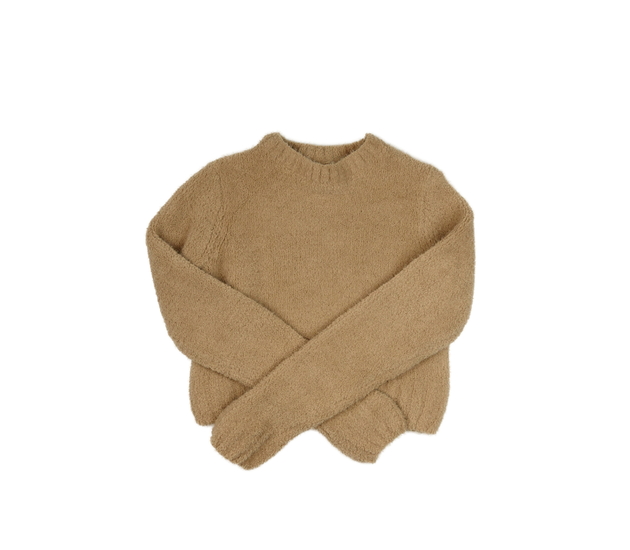 Hnědý crop svetr New Look