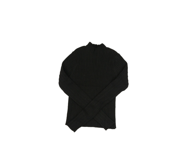 Černý žebrovaný kratší svetr Zara