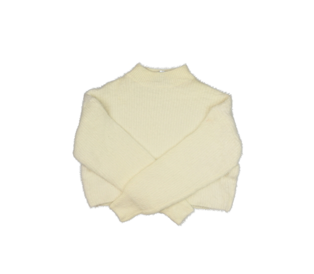 Krémový žinylkový crop svetr vel. 170 New Look