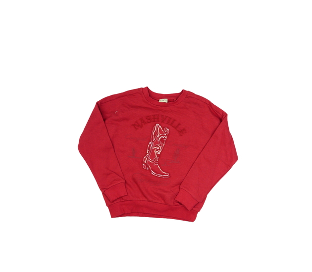 Červená mikina s obrázkem F&F