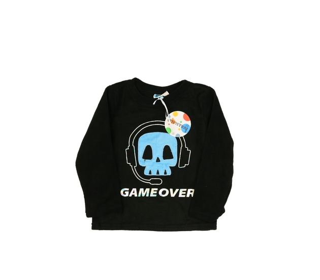 Nová černá hebká mikina s cool potiskem 