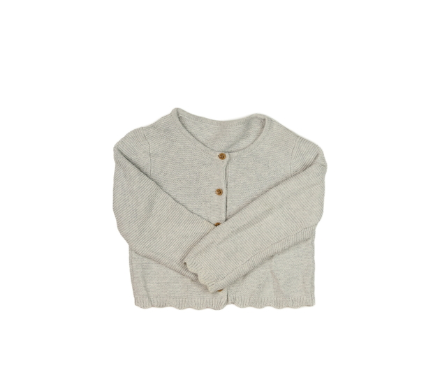 Šedý přízový propínací svetřík George