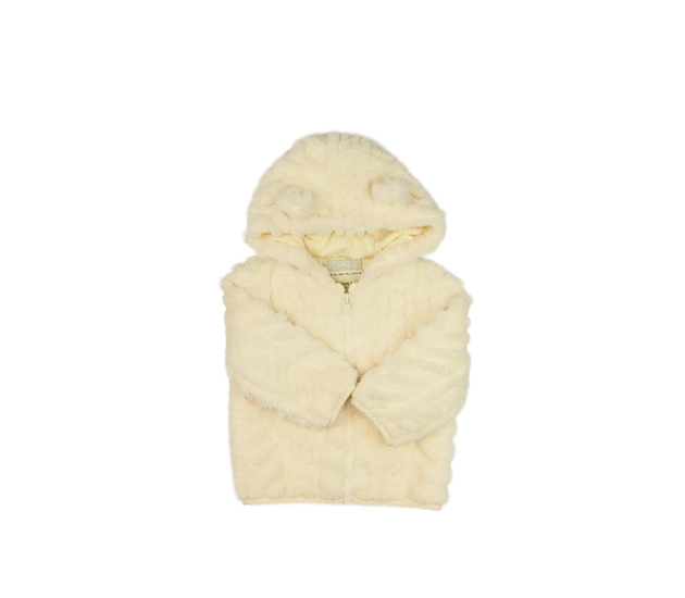 Krémová chlupatá mikina Tu