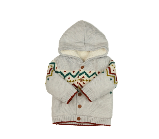 Šedý zimní vzorovaný svetr Nutmeg